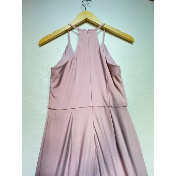 DB Studio Womens Maxi Dress Sleeveless Sz 6 Pink Back Zip Stretch Wedding - Picture 8 of 10
